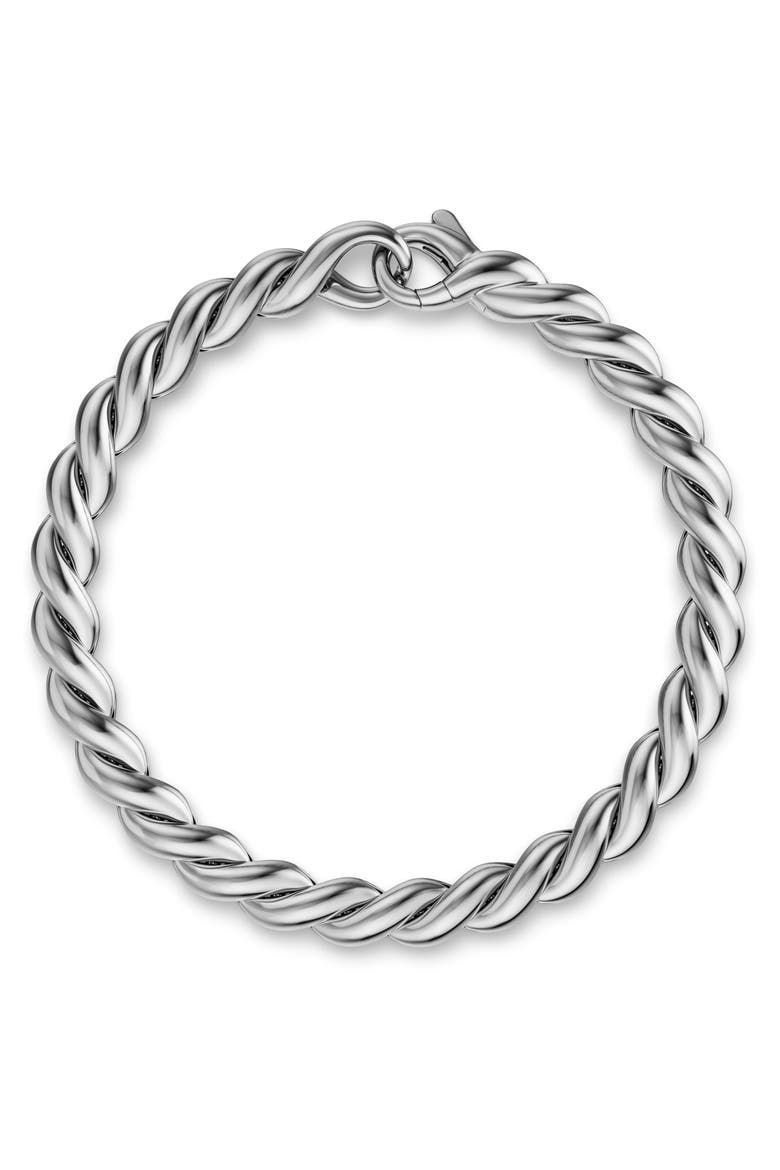 Sculpted Cable Chain Bracelet, Alternate, color, SILVER