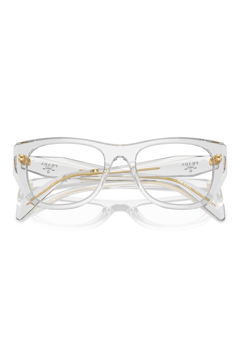 52mm Cat Eye Optical Glasses, Alternate, color, TRANSPARENT GREY
