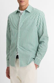 Vince Stripe Classic Fit Button-Up Shirt