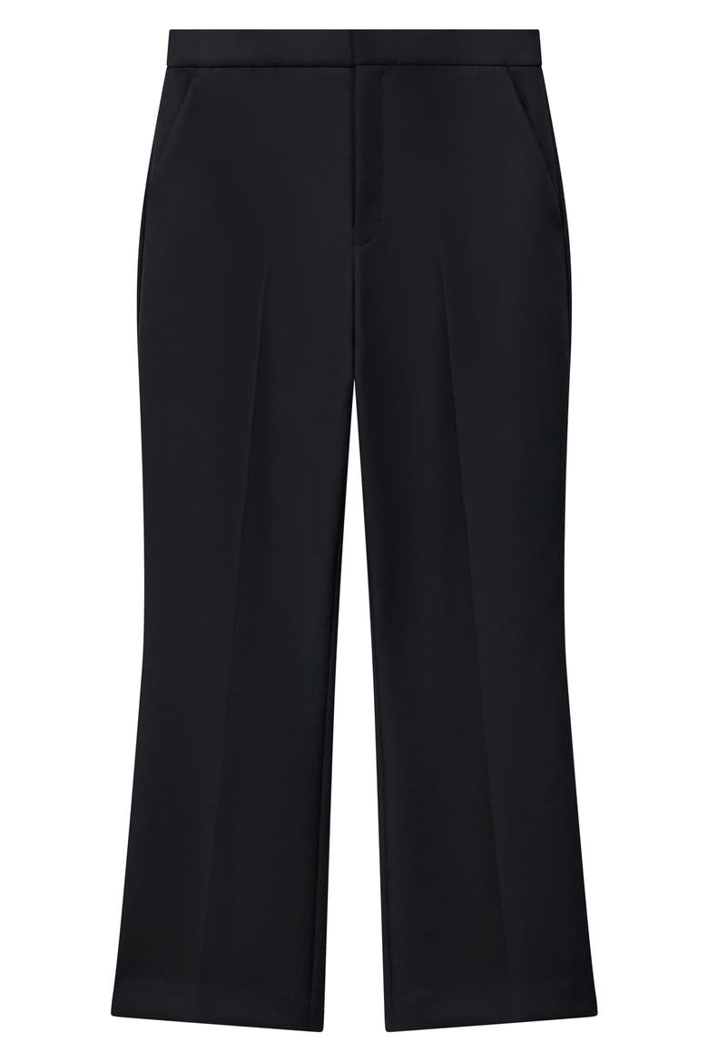 Sophie Cropped Flare Pants, Alternate, color, BLACK