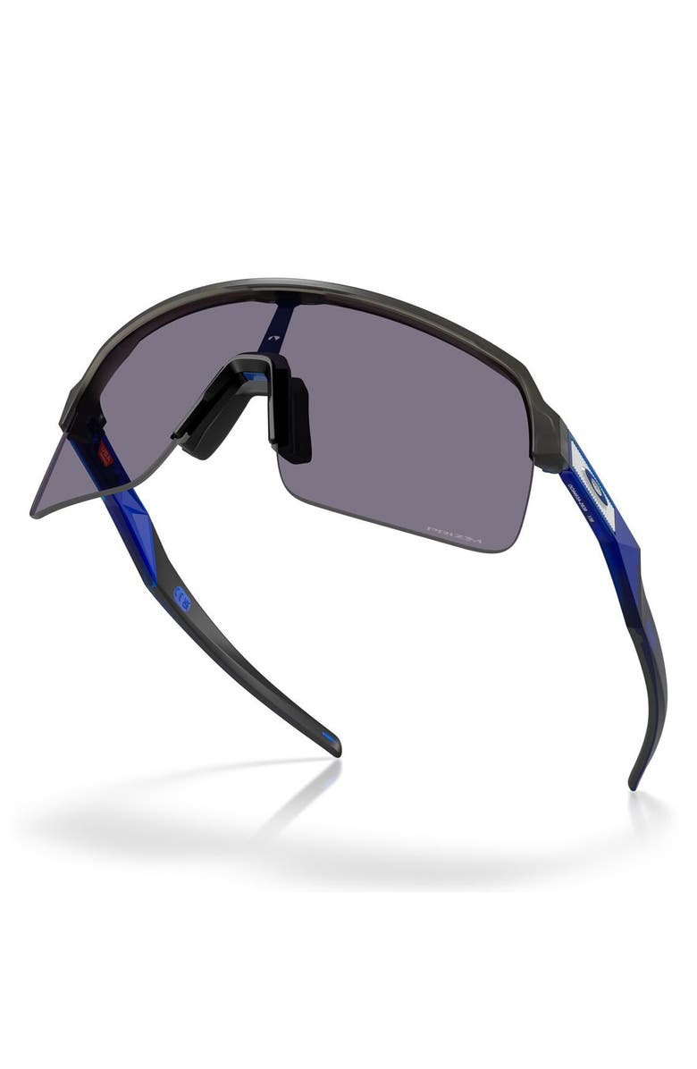 Oakley Sutro Lite Low Bridge Fit 139mm Prizm<sup>™</sup> Semi Rimless Wrap Shield Sunglasses, Alternate, color, Smoke