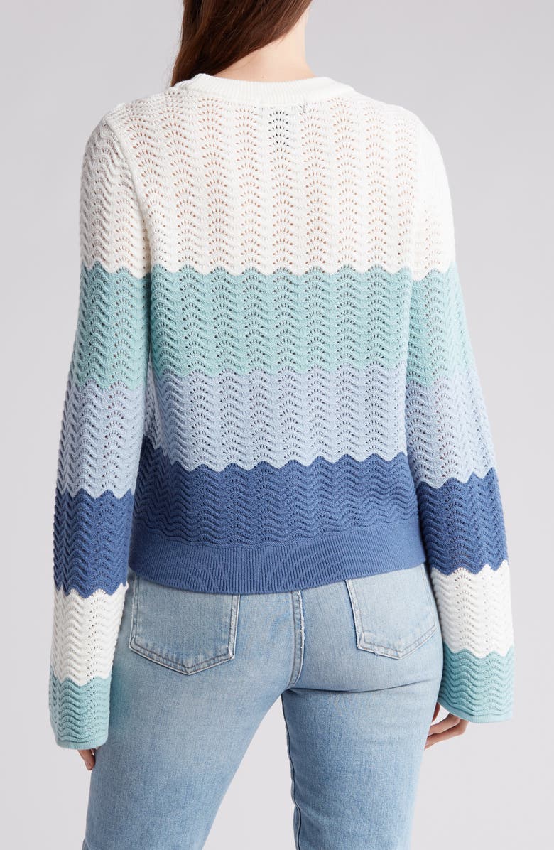 Design History Colorblock Pointelle Sweater, Alternate, color, 