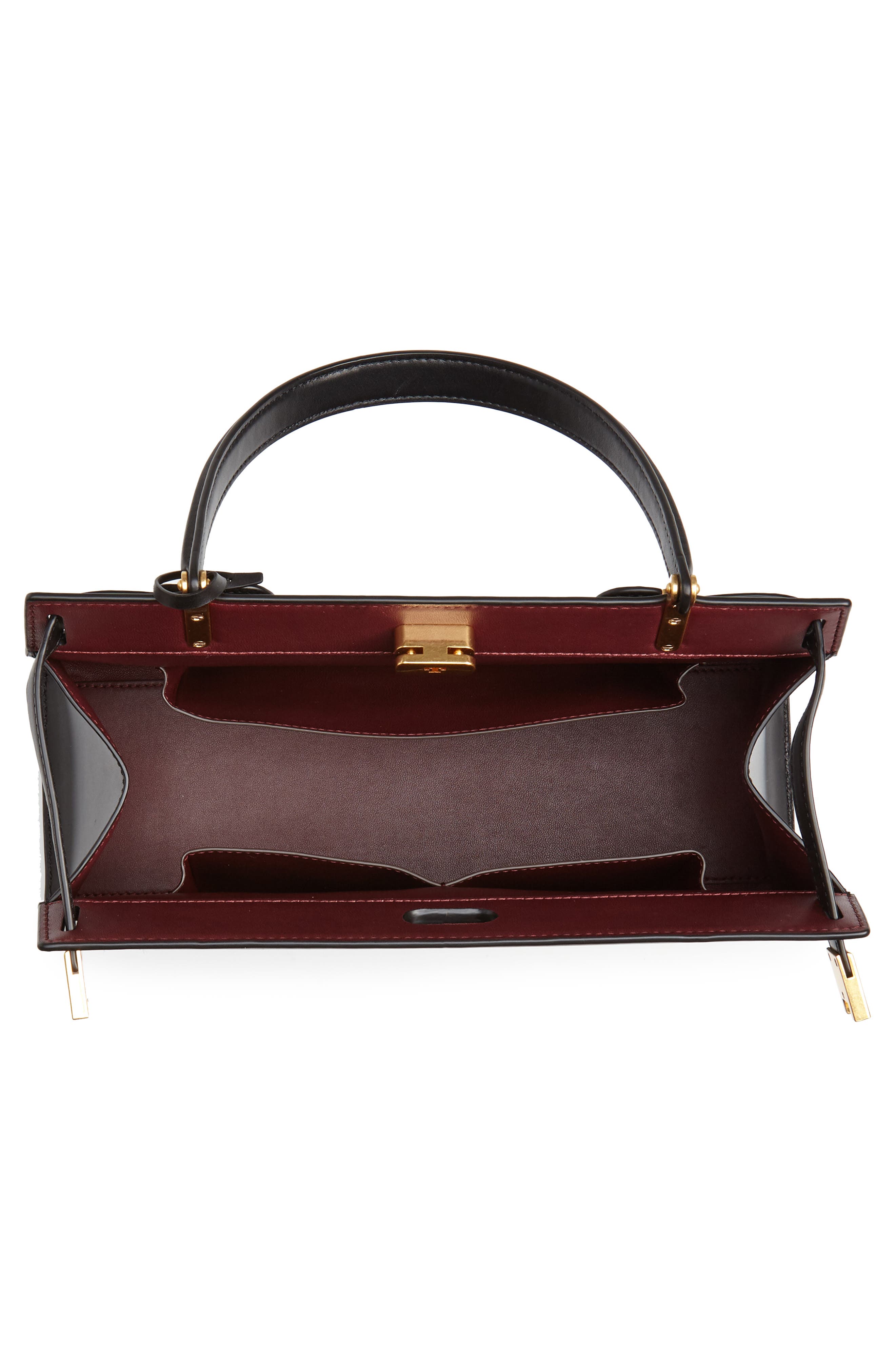 Lee Radziwill Leather Bag, Alternate, color, BLACK