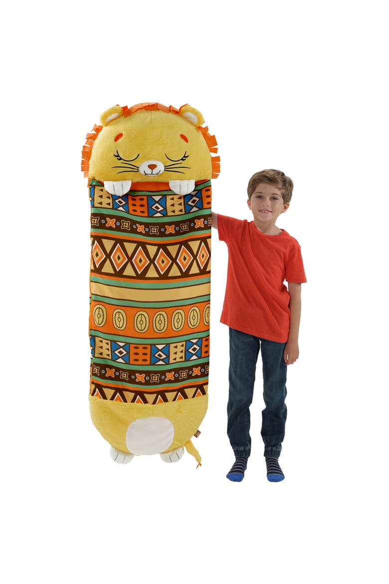 Pillow & Sleepy Sack, Large Lion Lex, 66 Inch x 30 Inch, Alternate, color, Yellow