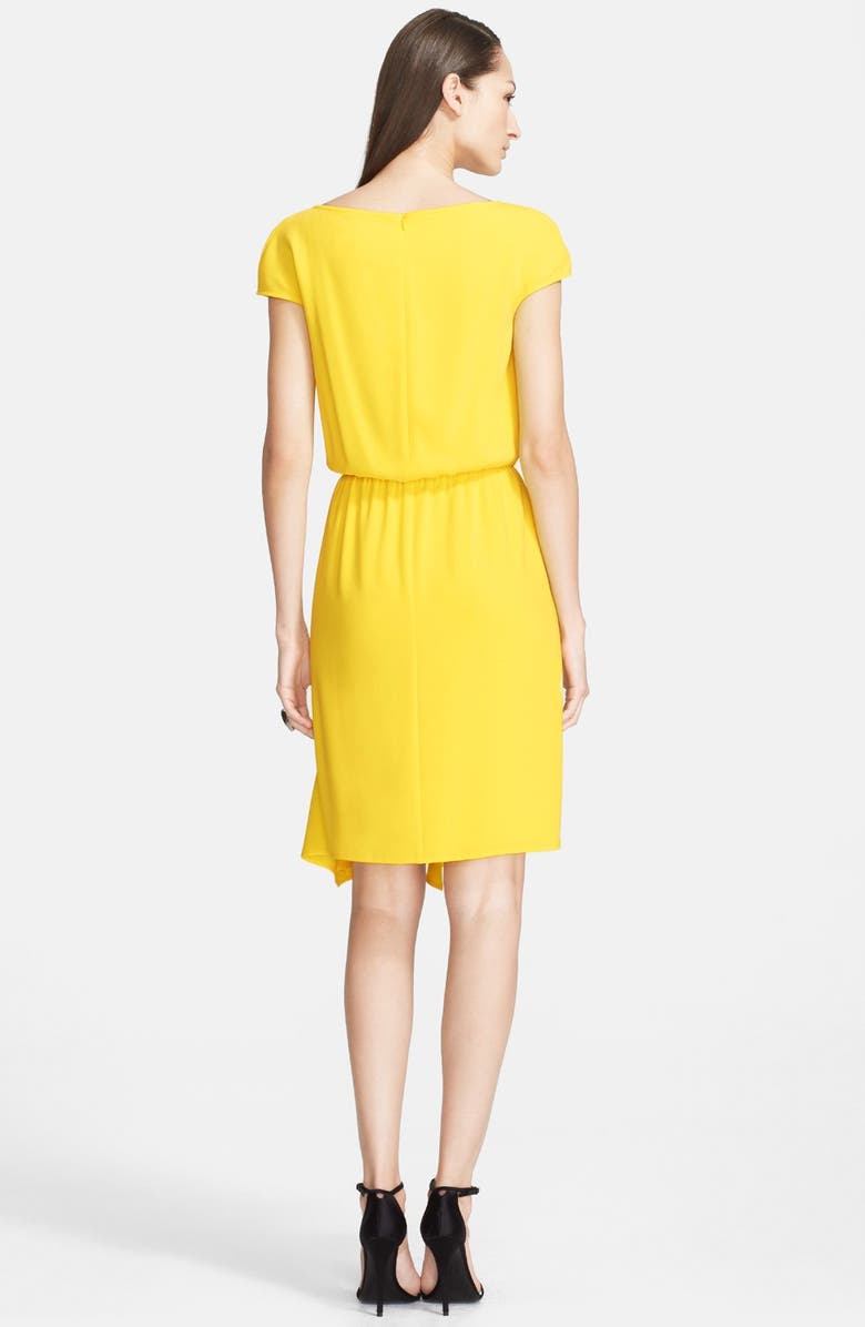 St. John Collection Bateau Neck Luxe Crepe Blouson Dress, Alternate, color, 