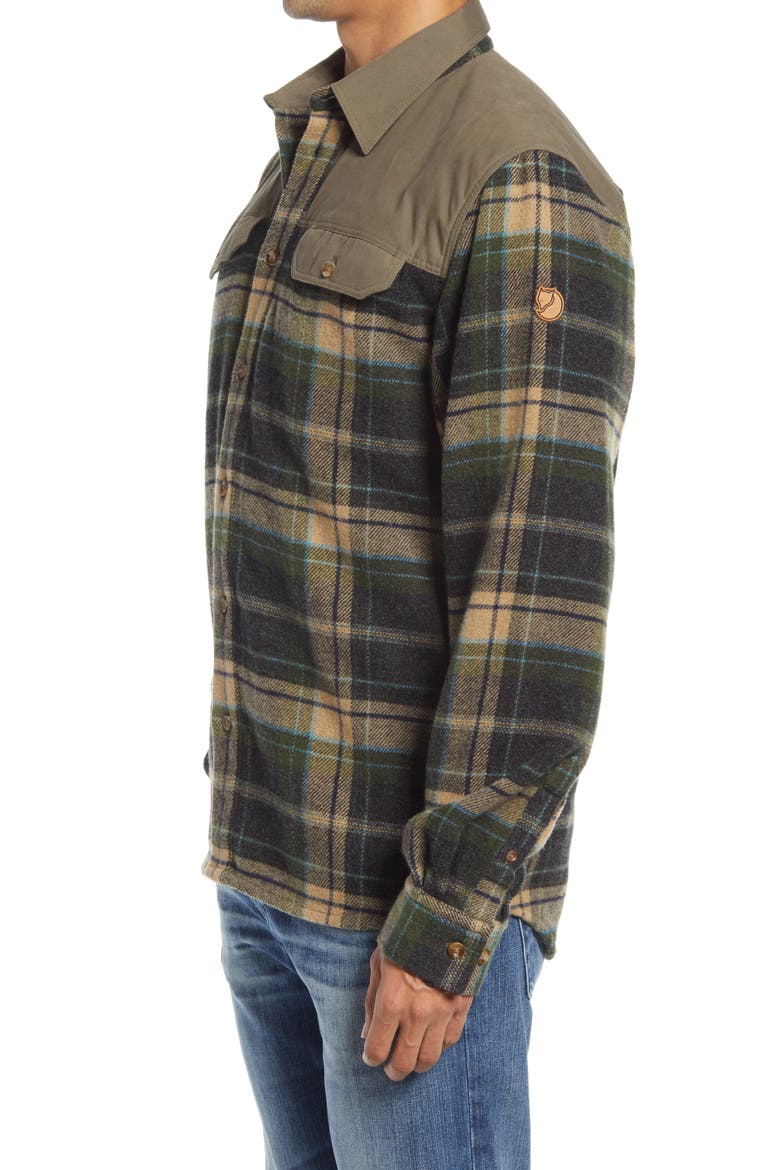 Granit Plaid Button-Up Flannel Shirt, Alternate, color, TARMAC