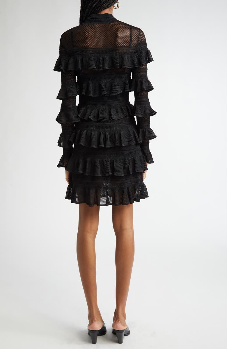 Zimmermann Crush Frilled Long Sleeve Sweater Dress, Alternate, color, 