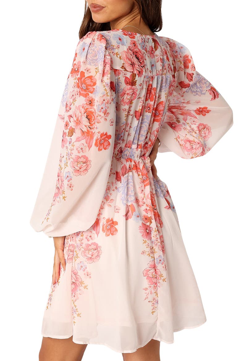 Hattie Floral Print Long Sleeve Dress, Alternate, color, PINK FLORAL