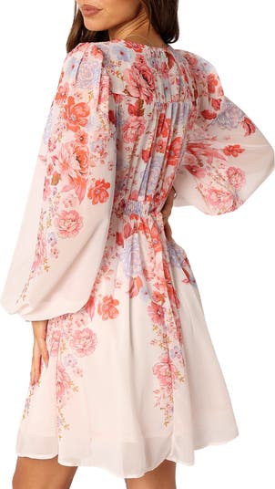 Hattie Floral Print Long Sleeve Dress
