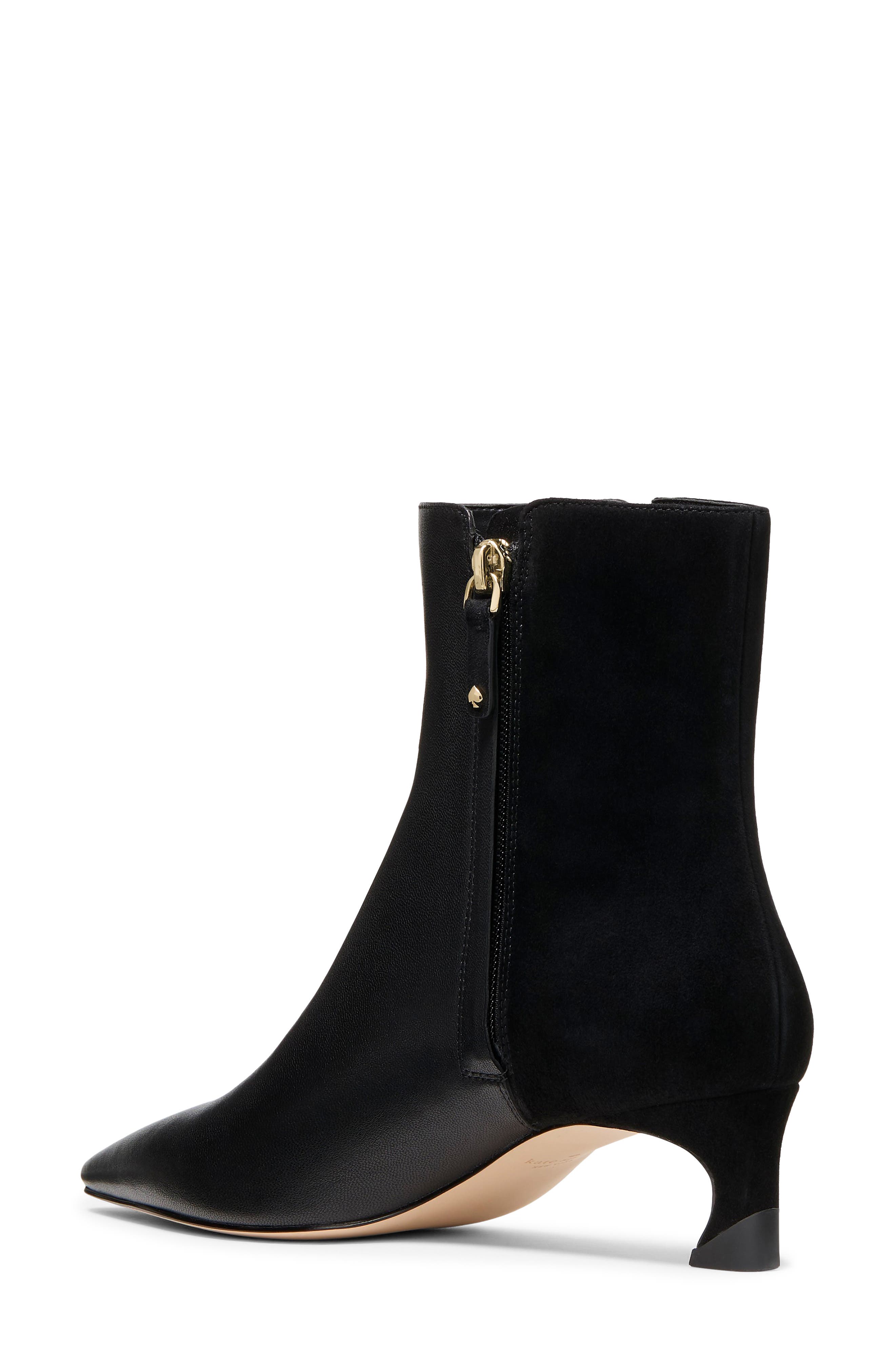 Viv Leather Bootie, Alternate, color, BLACK