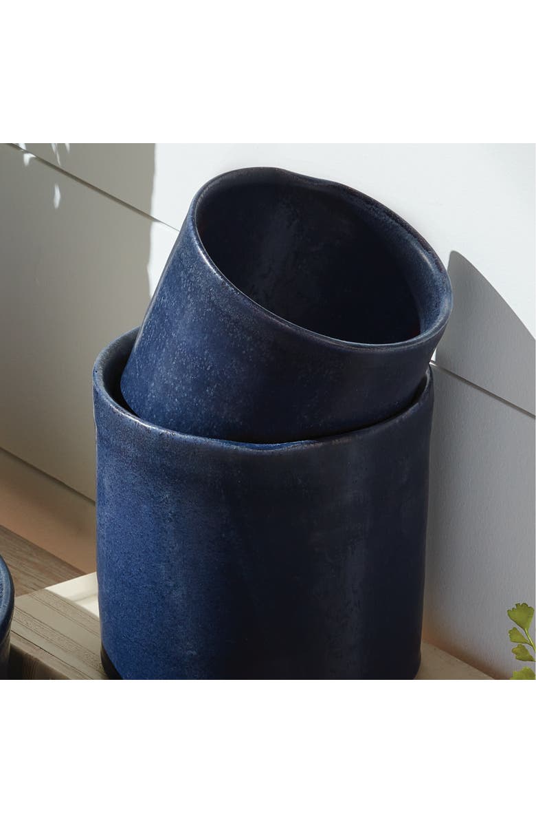 Napa Home & Garden Navy Terracotta Planters Studio Cachepots, Set of 3, Alternate, color, 