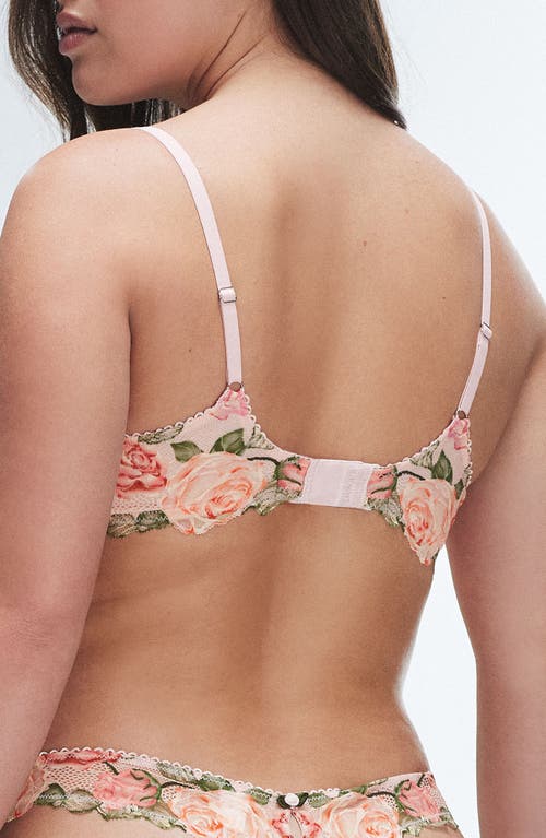 Savage X Fenty Les Roses Underwire Unlined Balconette Bra In Porcelain Pink