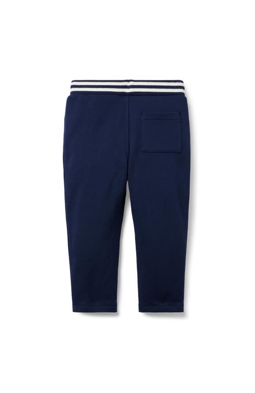 Janie And Jack The Stripe French Terry Jogger In Blue