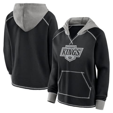 Women's Logo Athletic Black Los Angeles Kings Hit It French Terry Full-Zip Hoodie