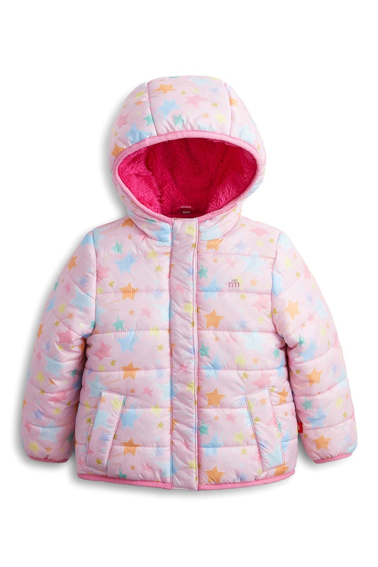 Kids' Stars Puffer Jacket, Main, color, PINK