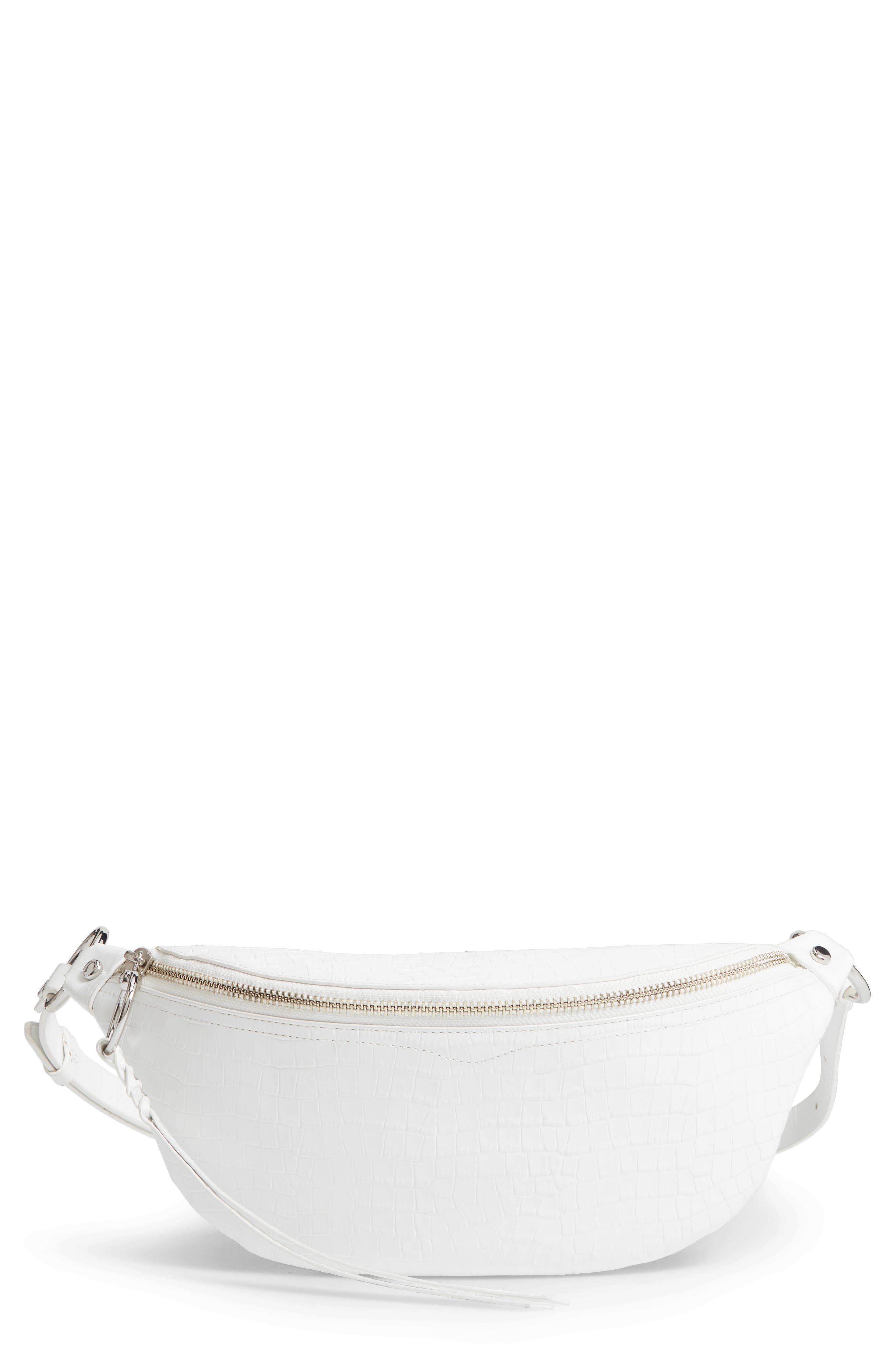 Rebecca Minkoff Bree Croc Embossed Leather Belt Bag  display picture 2