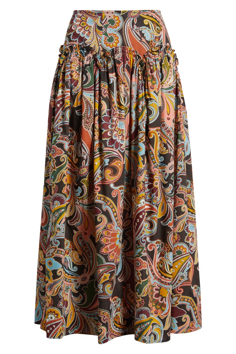Sammie Cotton Midi Skirt, Alternate, color, PAISLEY FANFARE LIBERTY PRINT