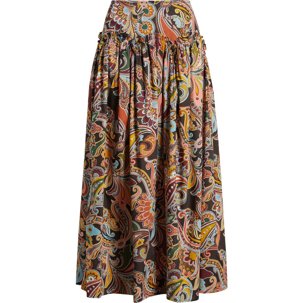 Love The Label Sammie Cotton Midi Skirt In Multi