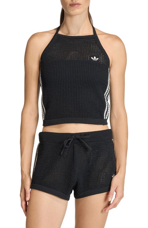 Open Stitch Halter Top