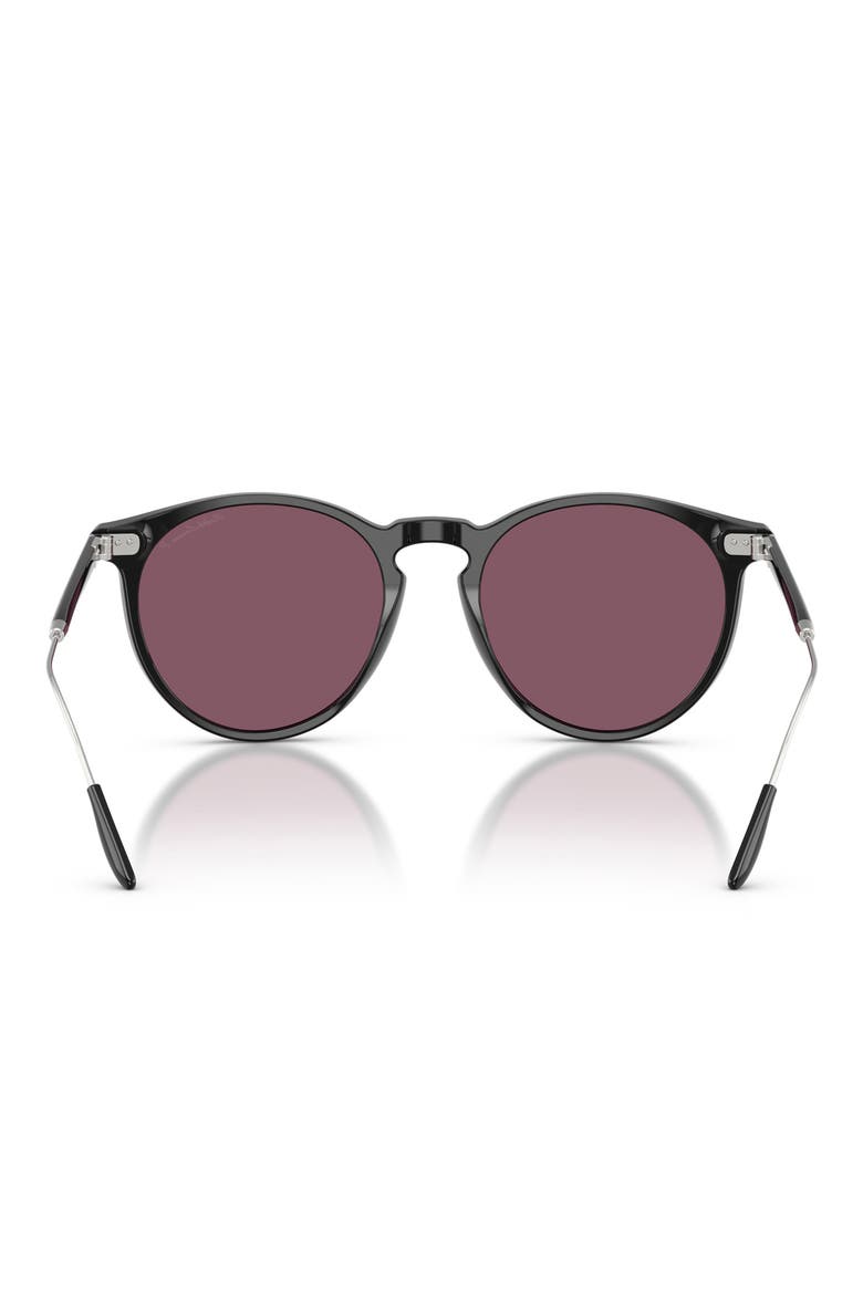 53mm Polarized Phantos Sunglasses, Alternate, color, SHINY BLACK / SOLID PURPLE