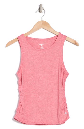 Layer 8 Ruched Active Tank In Honeysuckle Heather