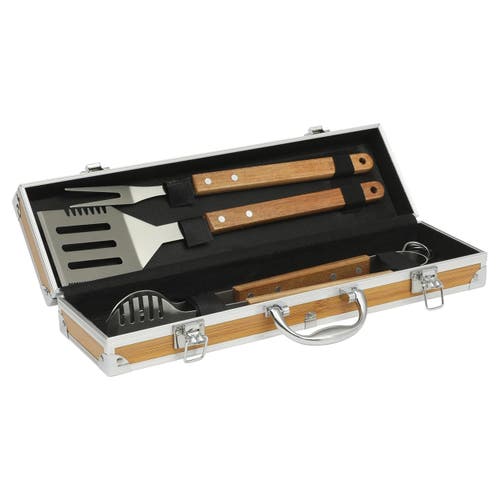 Gibson Home Barbecue Pro 8 Piece Stainless Steel Barbecue Tool Set With Carry Box In Brown