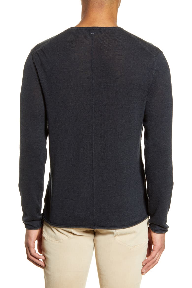 Trent Crewneck Wool Blend Sweater, Alternate, color, NAVY