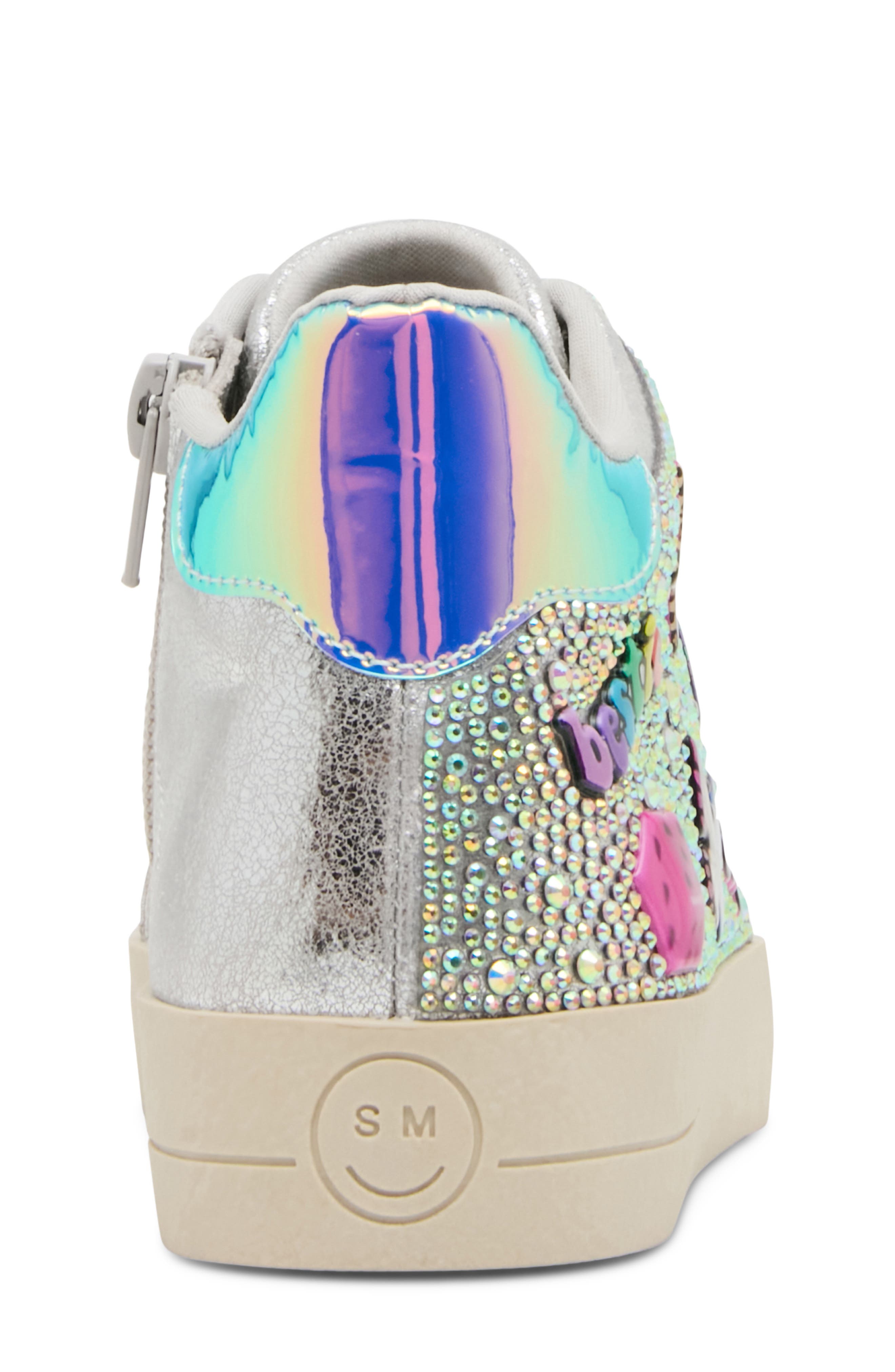 Kids' Jdelight High Top Sneaker, Alternate, color, SILVER