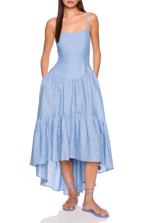 Drop Waist High-Low Maxi Dress