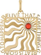 EDEN PRESLEY Believe Fire Opal & Diamond Pendant