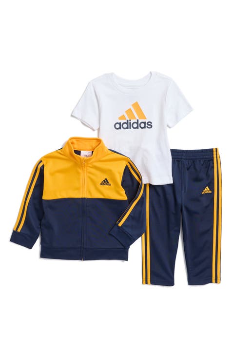 3-Stripes Tricot Track Jacket, T-Shirt & Pants Set (Baby)