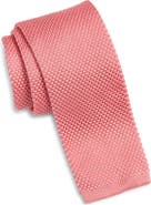 CLIFTON WILSON Salmon Silk Knit Tie