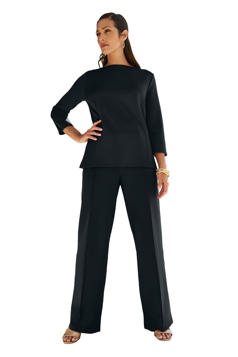 PerfectEase Boatneck Top, Main, color, BLACK