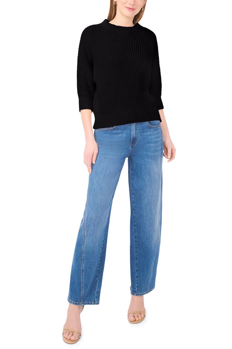 Crewneck Sweater, Alternate, color, RICH BLACK