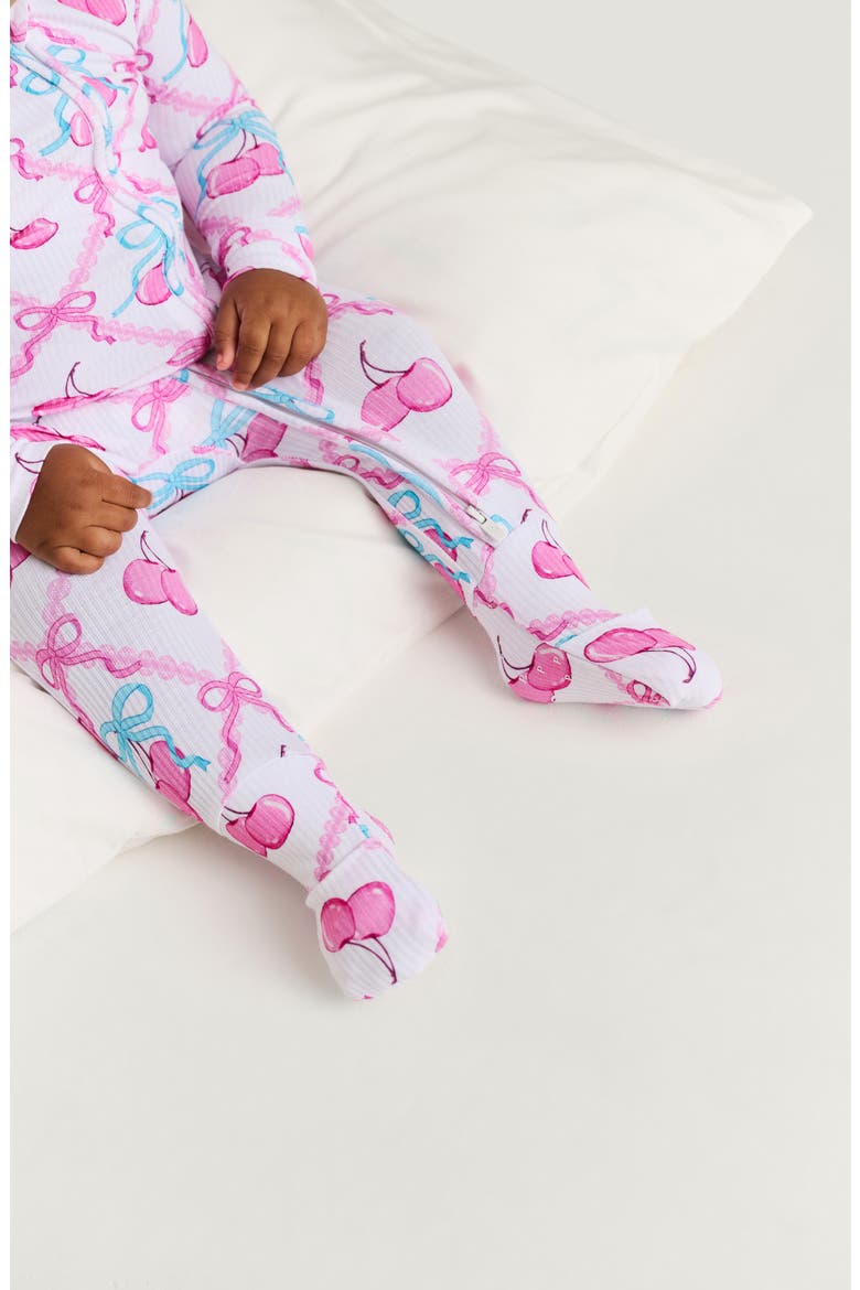 Printed Convertible Footie, Alternate, color, PINK