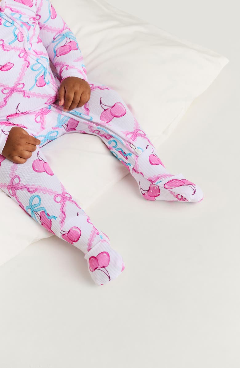 Posh Peanut Printed Convertible Footie, Alternate, color, Pink