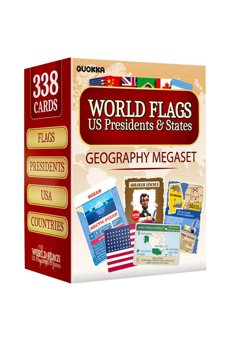 World Flags & Geography Flash Cards for Kids, Teens & Families, Main, color, Flags Set 338