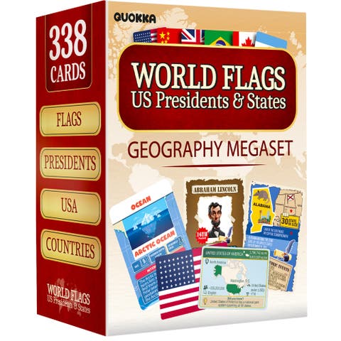 World Flags & Geography Flash Cards for Kids, Teens & Families