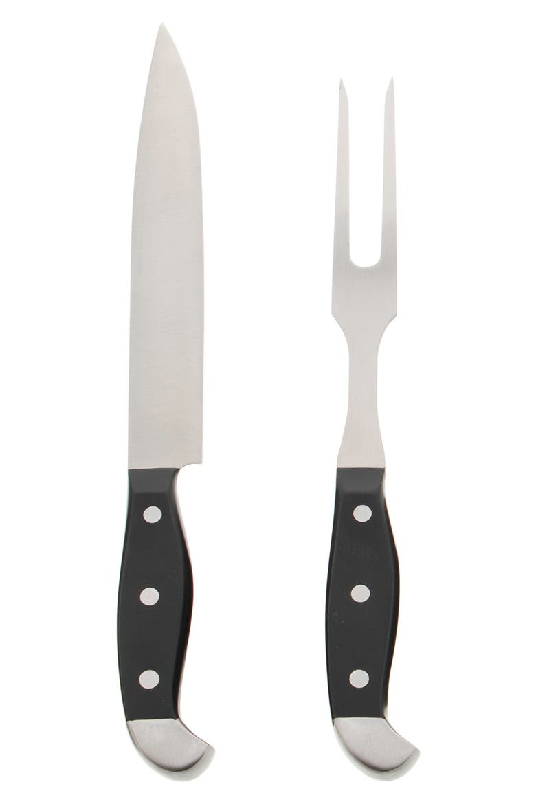 Statement 2-Piece Carving Knife Set, Main, color, BLACK