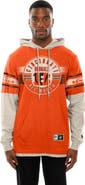 New Era Men's New Era Orange Cincinnati Bengals Twofer Layered Long Sleeve Hoodie T-Shirt