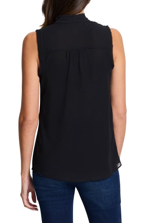 Nic + Zoe Nic+zoe Falling Chiffon Tank Top In Black Onyx