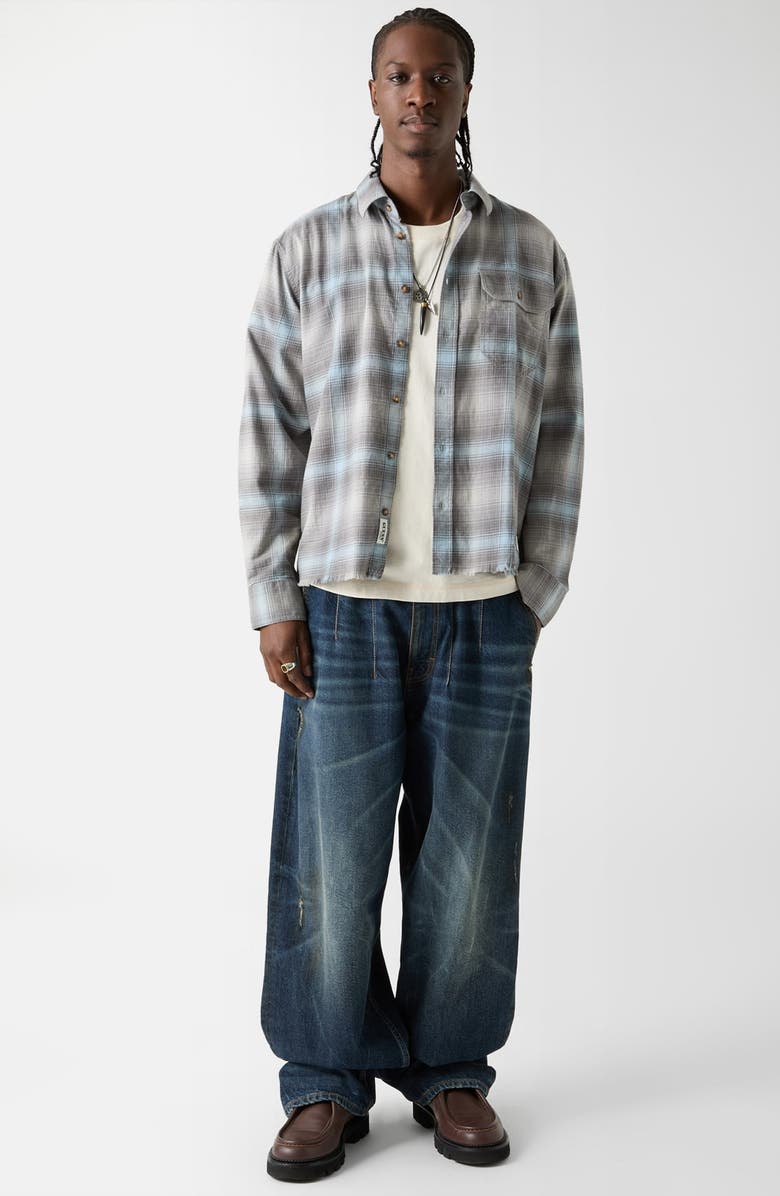 GUESS ORIGINALS Super Baggy Distressed Wide Leg Jeans, Alternate, color, Light