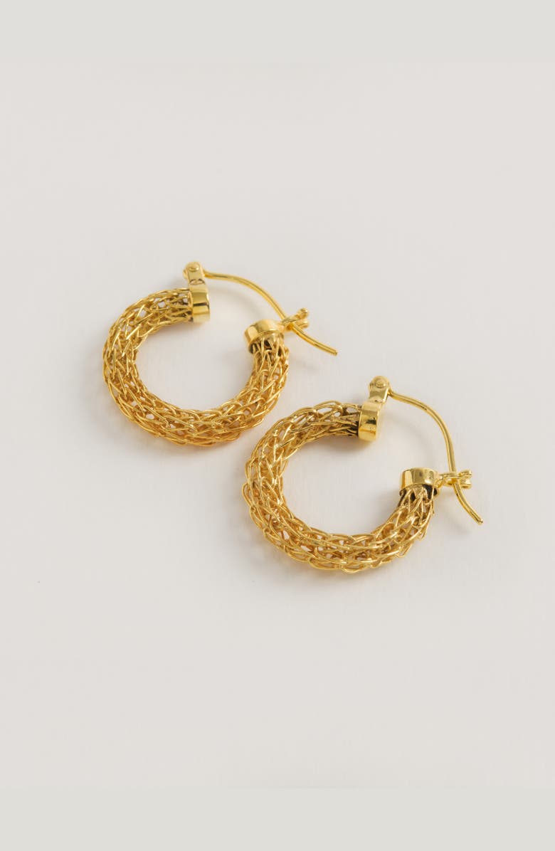 Freya Rose 'Woven for Women' Mini Hoops, Alternate, color, Gold