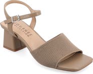 Journee Collection Evylinn Knit Block Heel Sandal