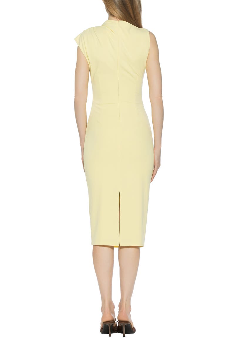 Vaila Midi Sheath Dress, Alternate, color, BUTTER YELLOW