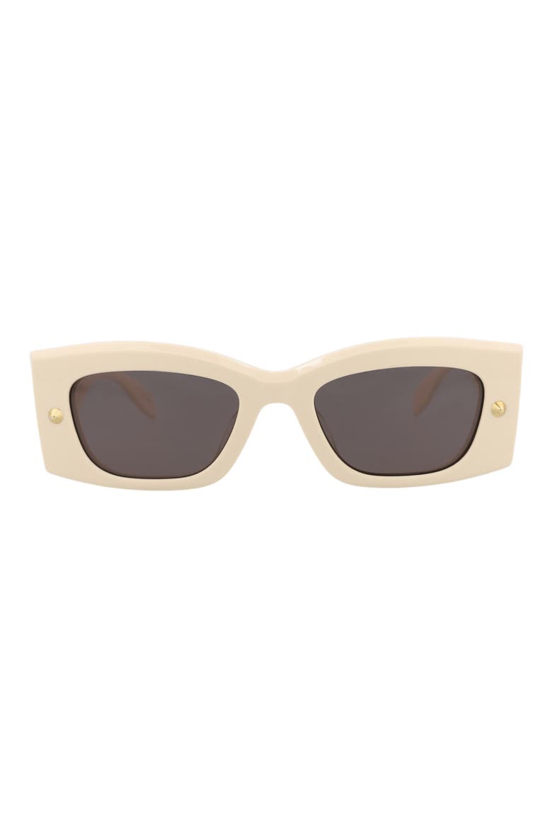 51mm Modified Cat Eye Sunglasses, Main, color, IVORY IVORY GREY