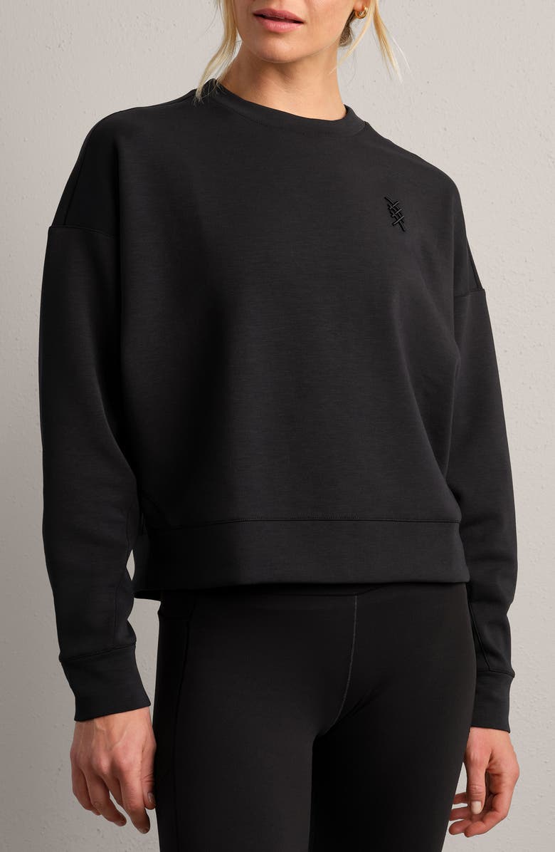 Rhone DreamGlow Crewneck Sweatshirt, Main, color, Pure Black Heather