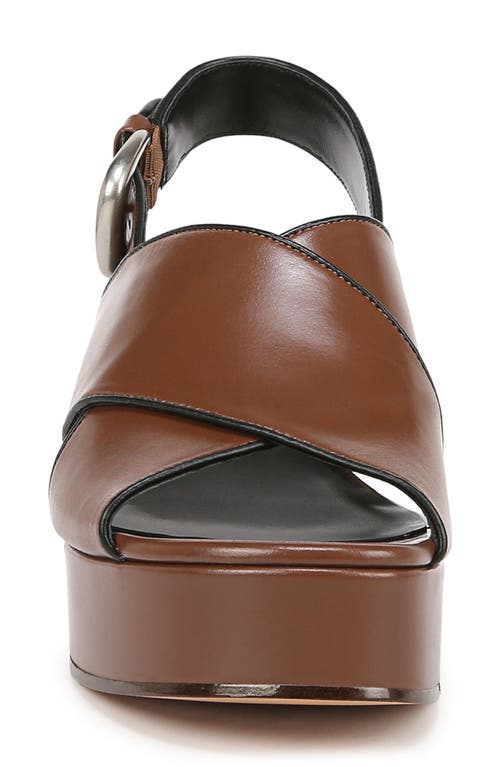 Vince Marlene Calfskin Crisscross Slingback Sandals In Elmwood