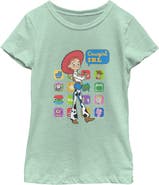 Toy Story 5 Girls Toy Story 5 Cowgirl IRL Color Collage T Shirt