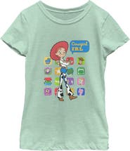 Toy Story 5 Girls' Cowgirl IRL Color Collage Graphic Short Sleeve T-Shirt